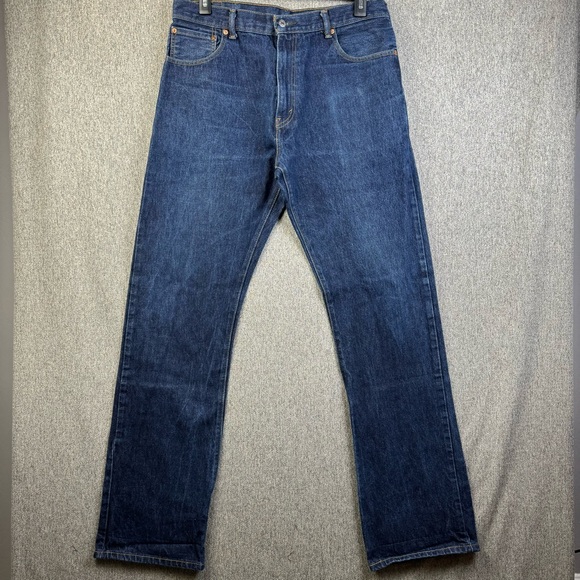 Levi's Strauss Classic 517 Dark Blue Denim Jeans Zipper Fly Men's Size 36 x 36 - Picture 2 of 9